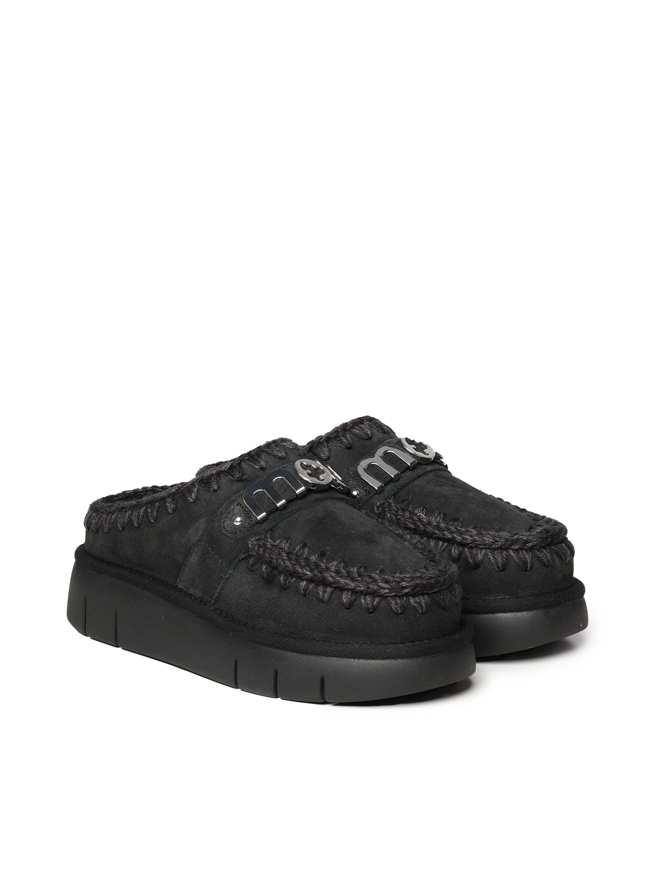 Mou Sandals Black Suede