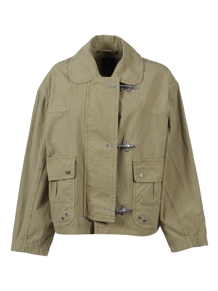 3 Gangi Bomber Green Cotton Polyamide Jacket