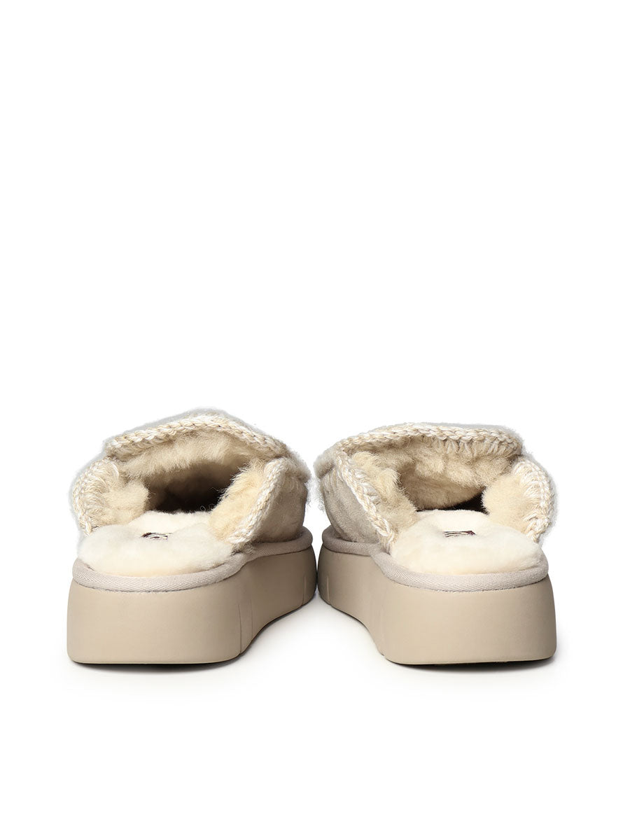 Mou Sandals White Suede
