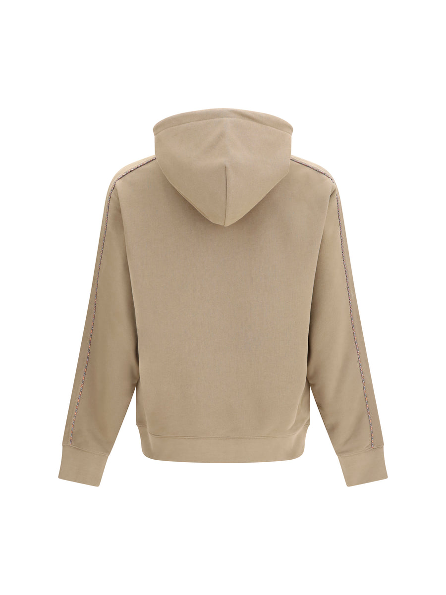Hoodie Check Print Finch Brown Cotton Sweatshirts
