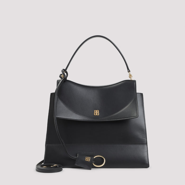 Nano Shoulder Bag Black Leather