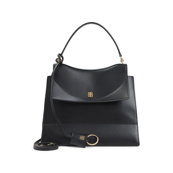 Nano Shoulder Bag Black Leather