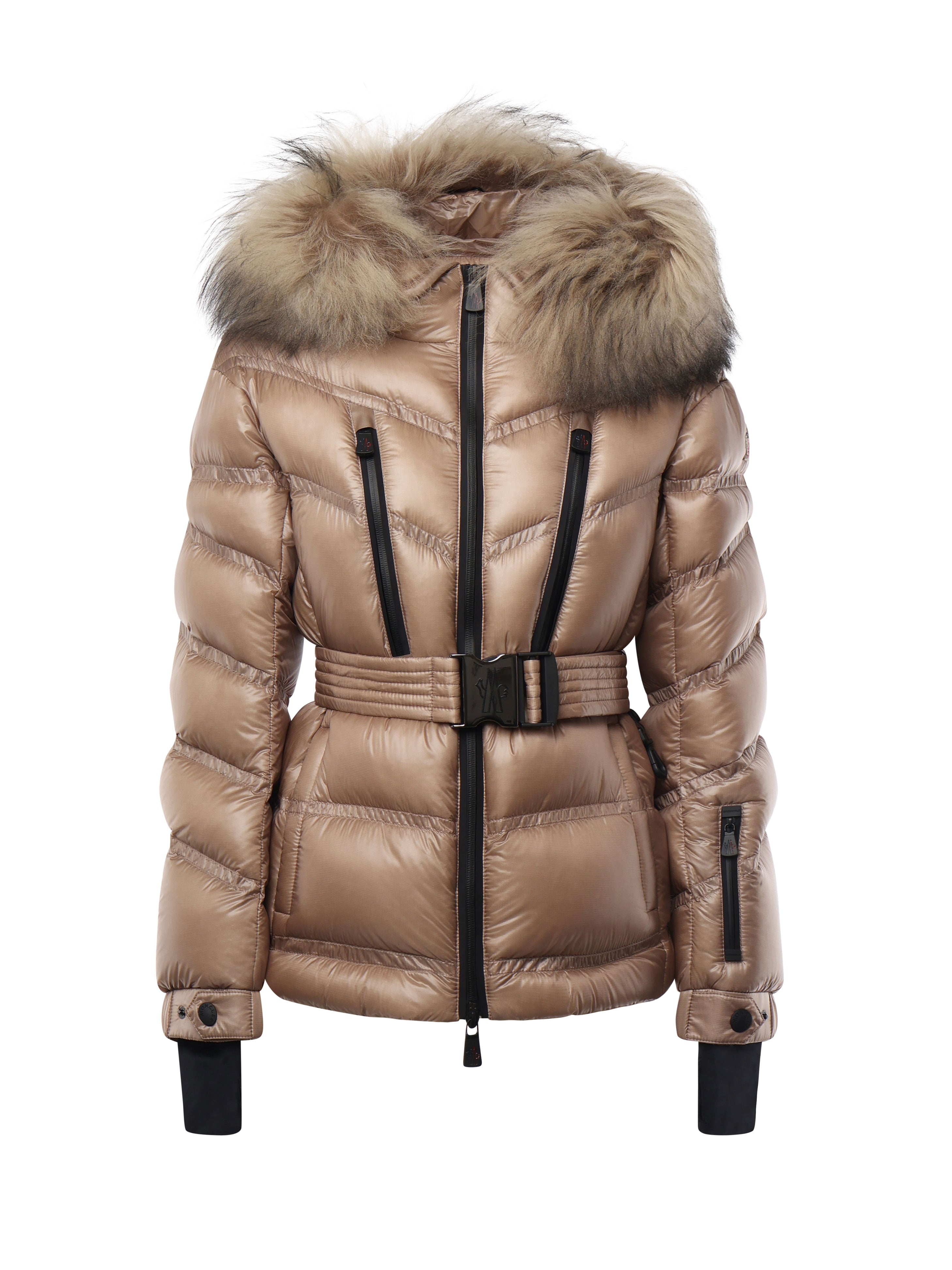 Moncler Coats Camel Beige Polyamide