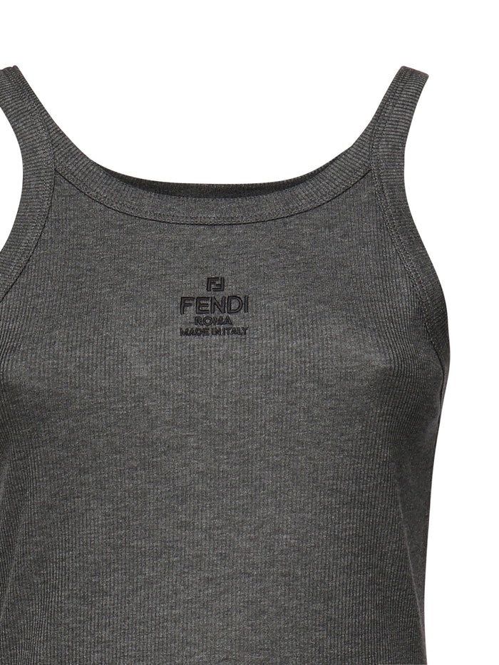 Fendi Top Grey Cotton
