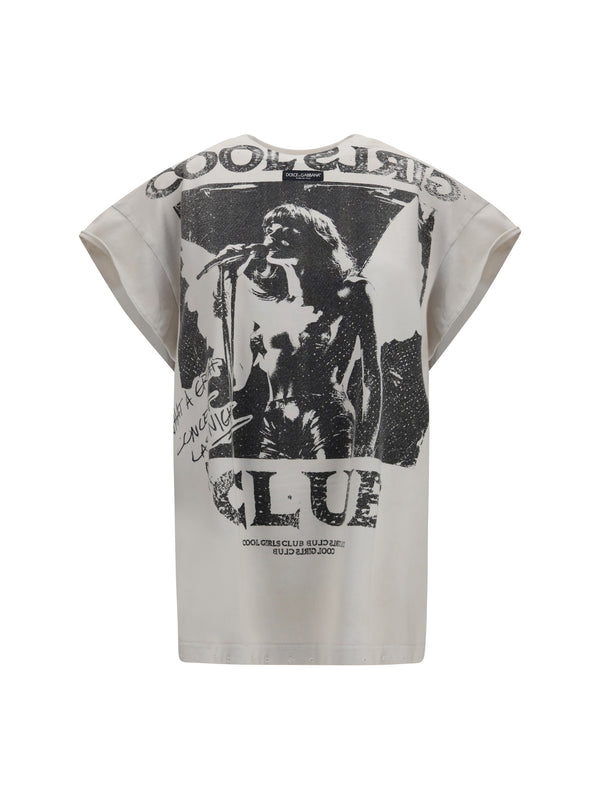 Oversized Printed Jersey T-Shirt Variante Abbinata Cotton T-shirts