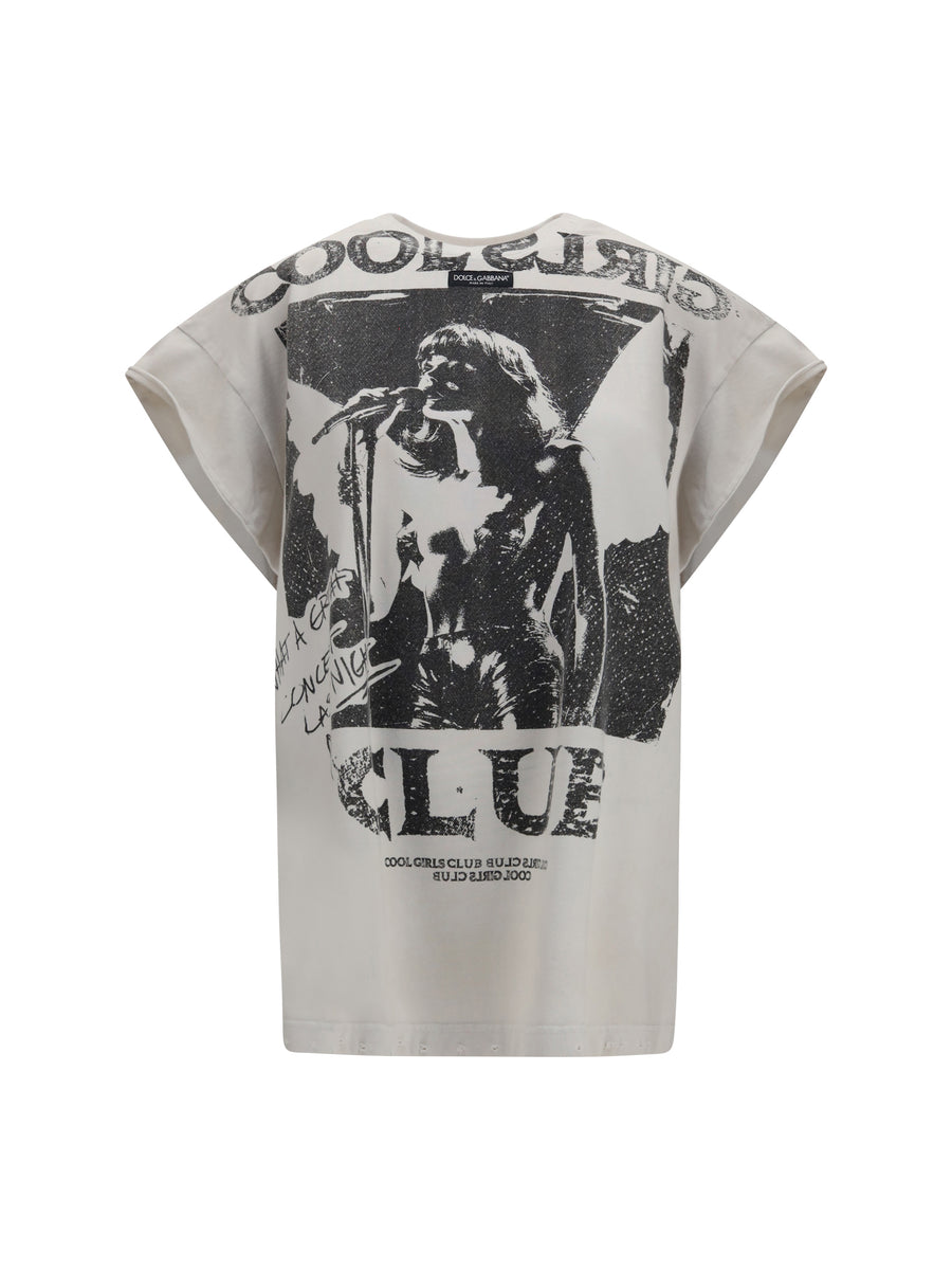 Oversized Printed Jersey T-Shirt Variante Abbinata Cotton T-shirts