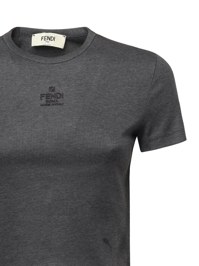 Fendi T-Shirts And Polos Grey Cotton