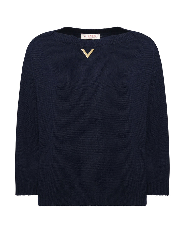 Valentino Garavani Sweaters Blue Cashmere
