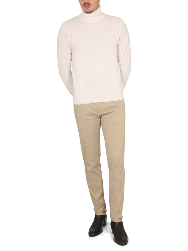Turtleneck Sweater Beige Cashmere Jumpers