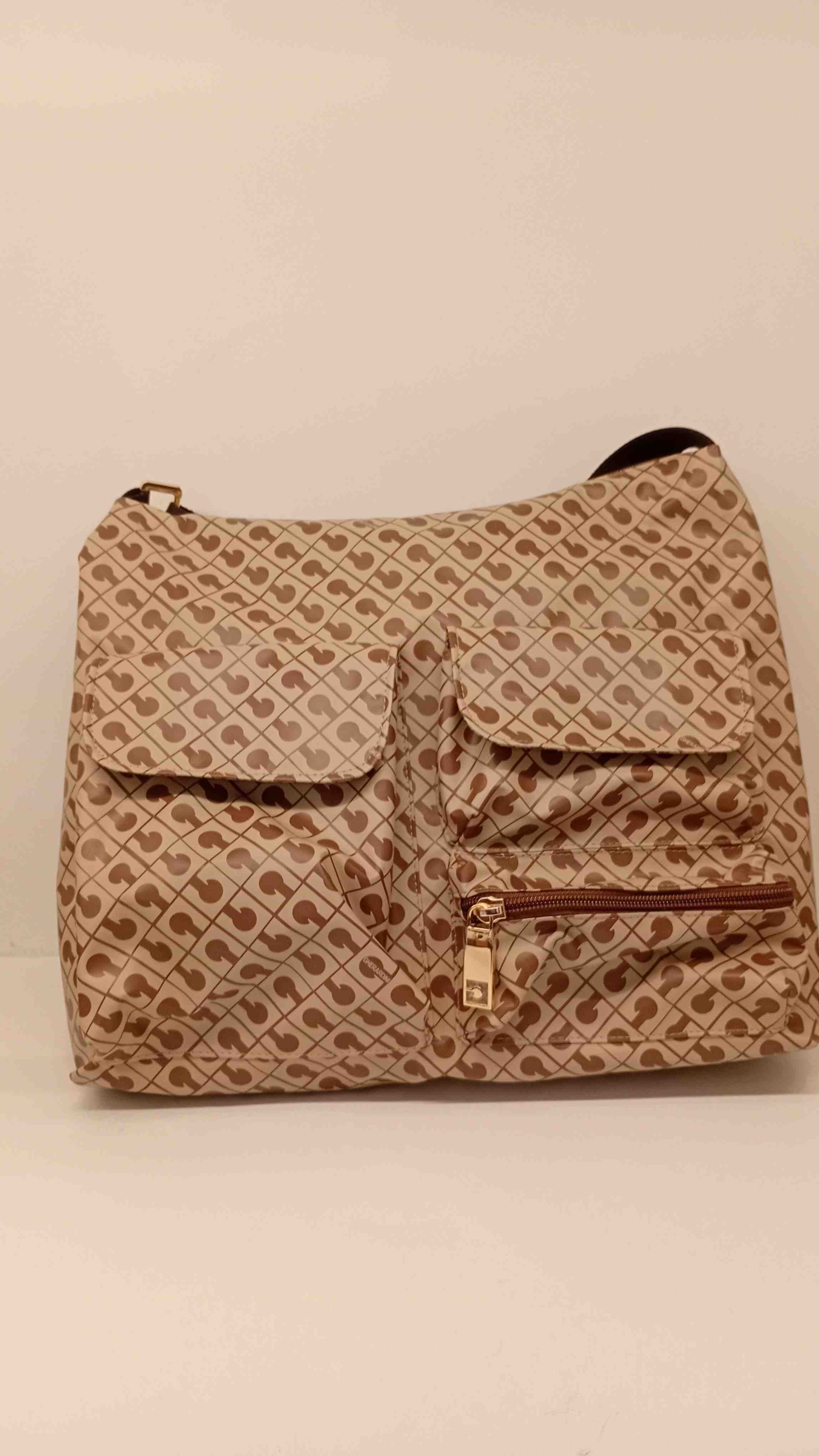 Softy Brown Leather Farbic Bag