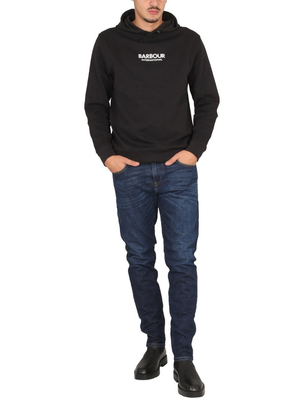 Hooded Sweatshirt With Drawstring Black Sweatshirts