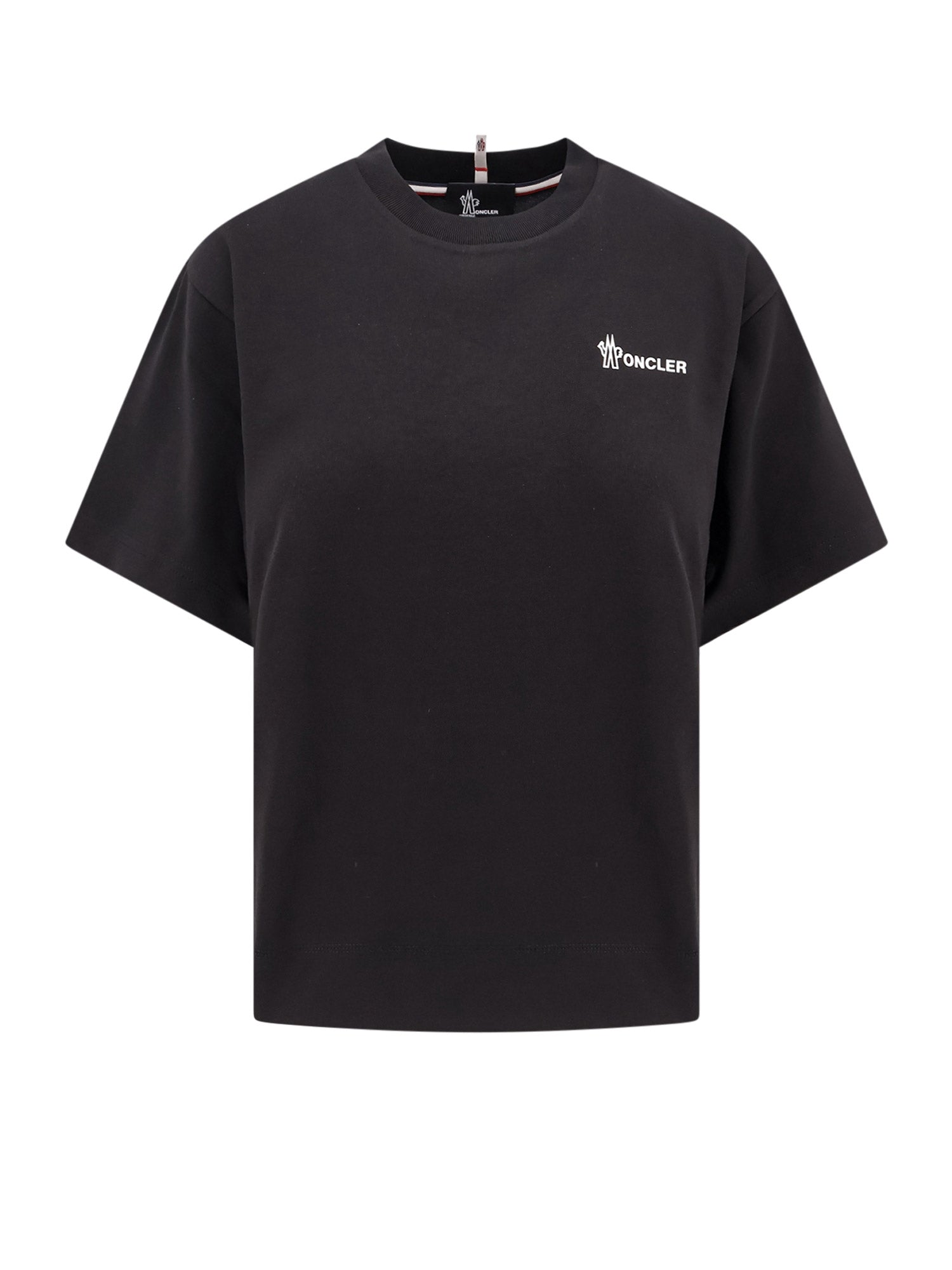 MONCLER GRENOBLE T-shirts and Polos Black 100 % Cotone