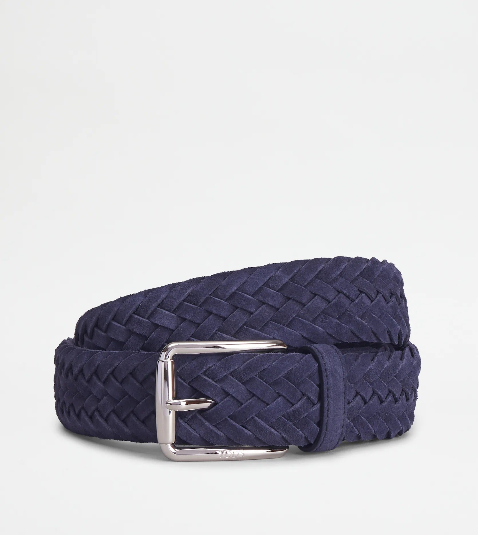 Cint. Fibbia Intreccio P.35 Blue Calf Leather | Belt