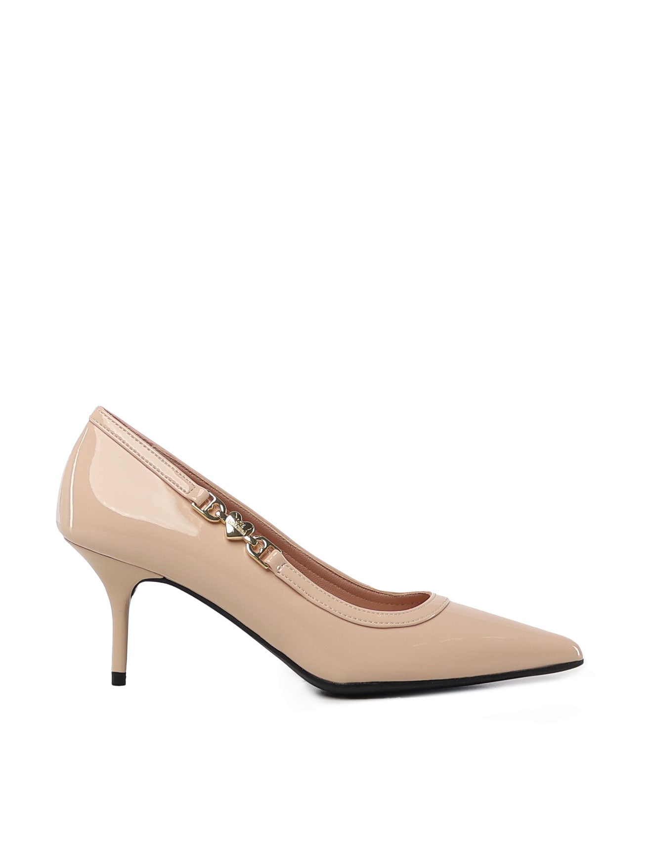 Love Moschino With Heel Nude Patent Leather