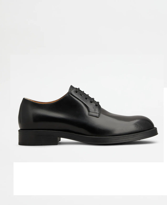 Derby Formale Gomma 75l Black Calf Leather | Shoe
