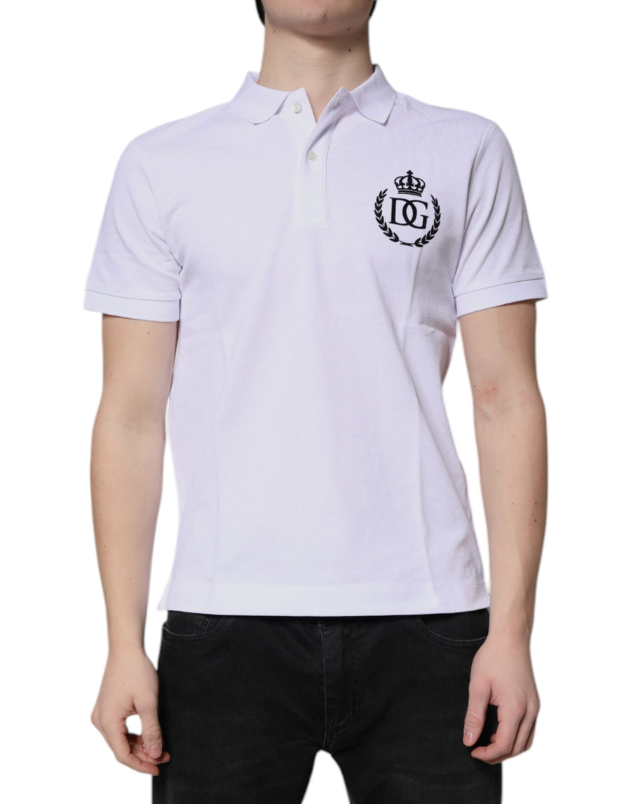 Dolce & Gabbana 100% Cotton polo in white