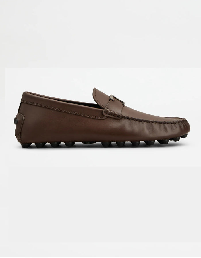 T Timeless Paio Gommino Macro 52k Brown Calf Leather Shoe