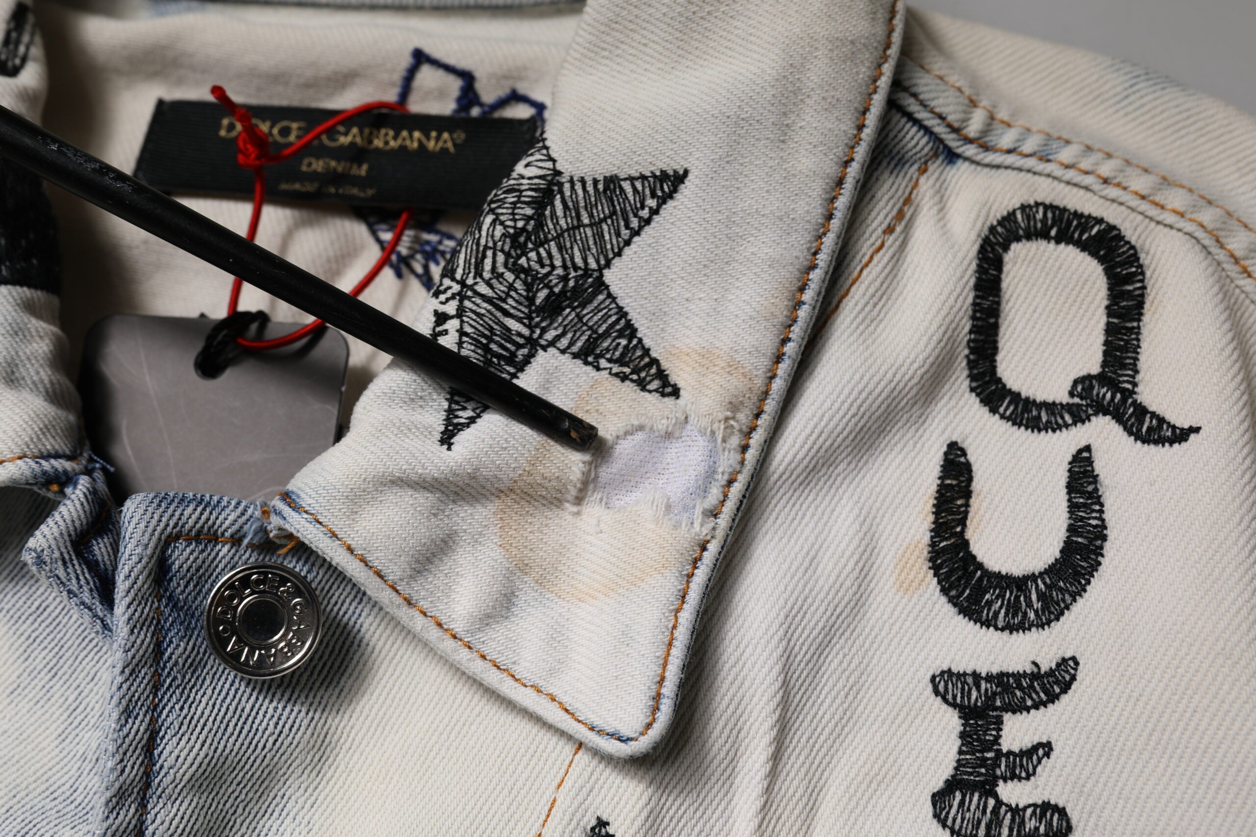 Dolce & Gabbana 98% Cotton 2% Elastane jacket in blue — view 8