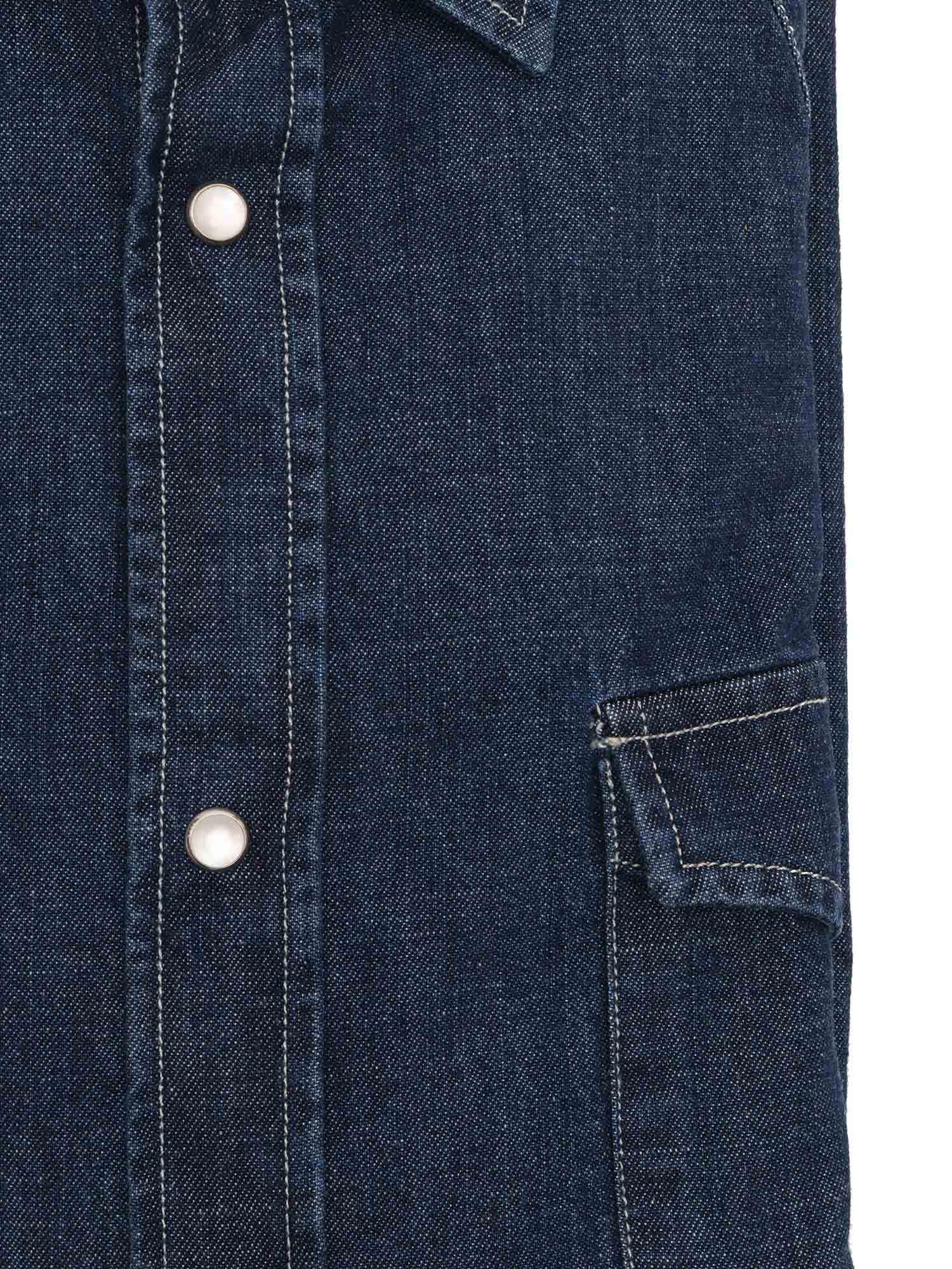 Mens Shirt Blue Cotton