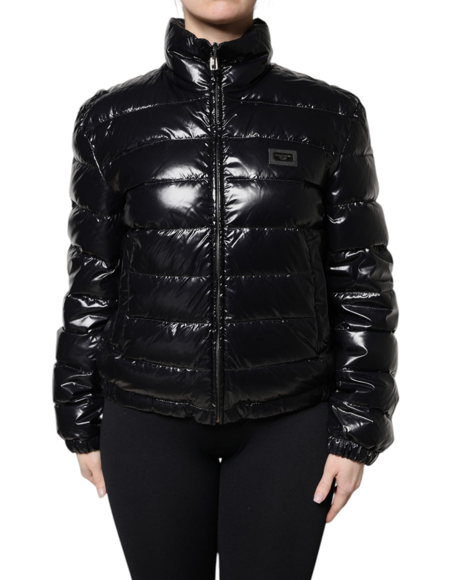 Dolce & Gabbana 76% Nylon 24% Polyurethane; Lining: 100% Polyester puffer jacket in black