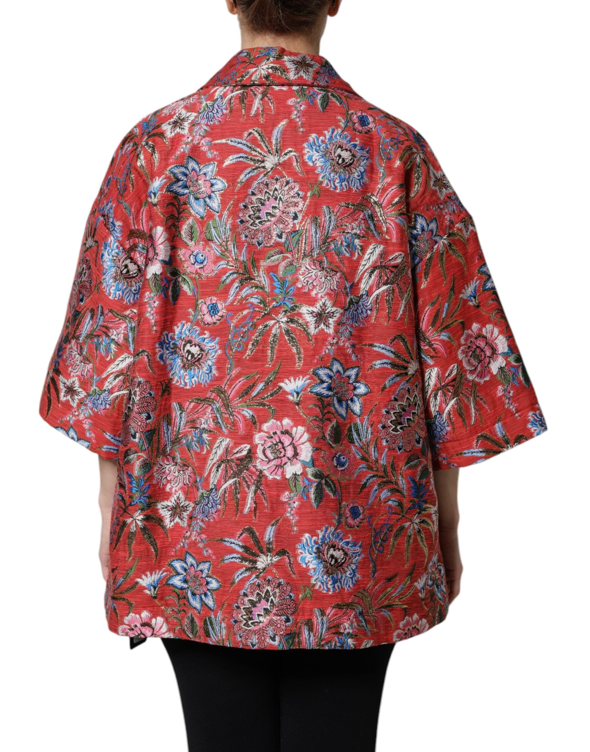 Dolce & Gabbana 70% Polyester coat in red — view 4