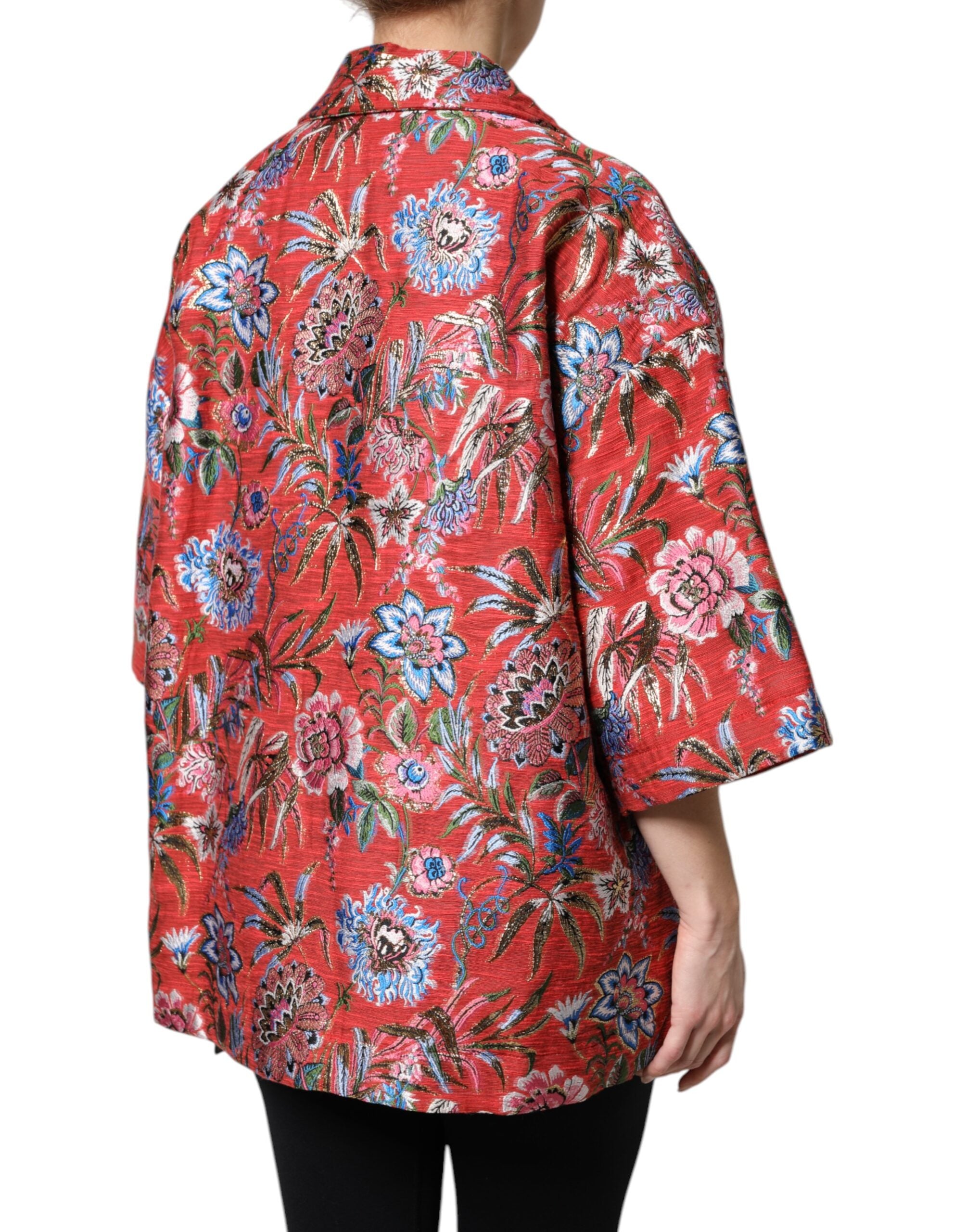 Dolce & Gabbana 70% Polyester coat in red — view 6