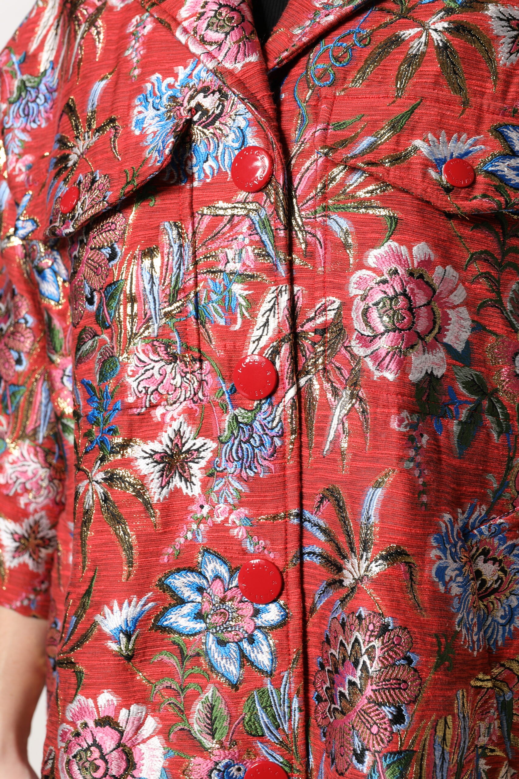 Dolce & Gabbana 70% Polyester coat in red — view 7