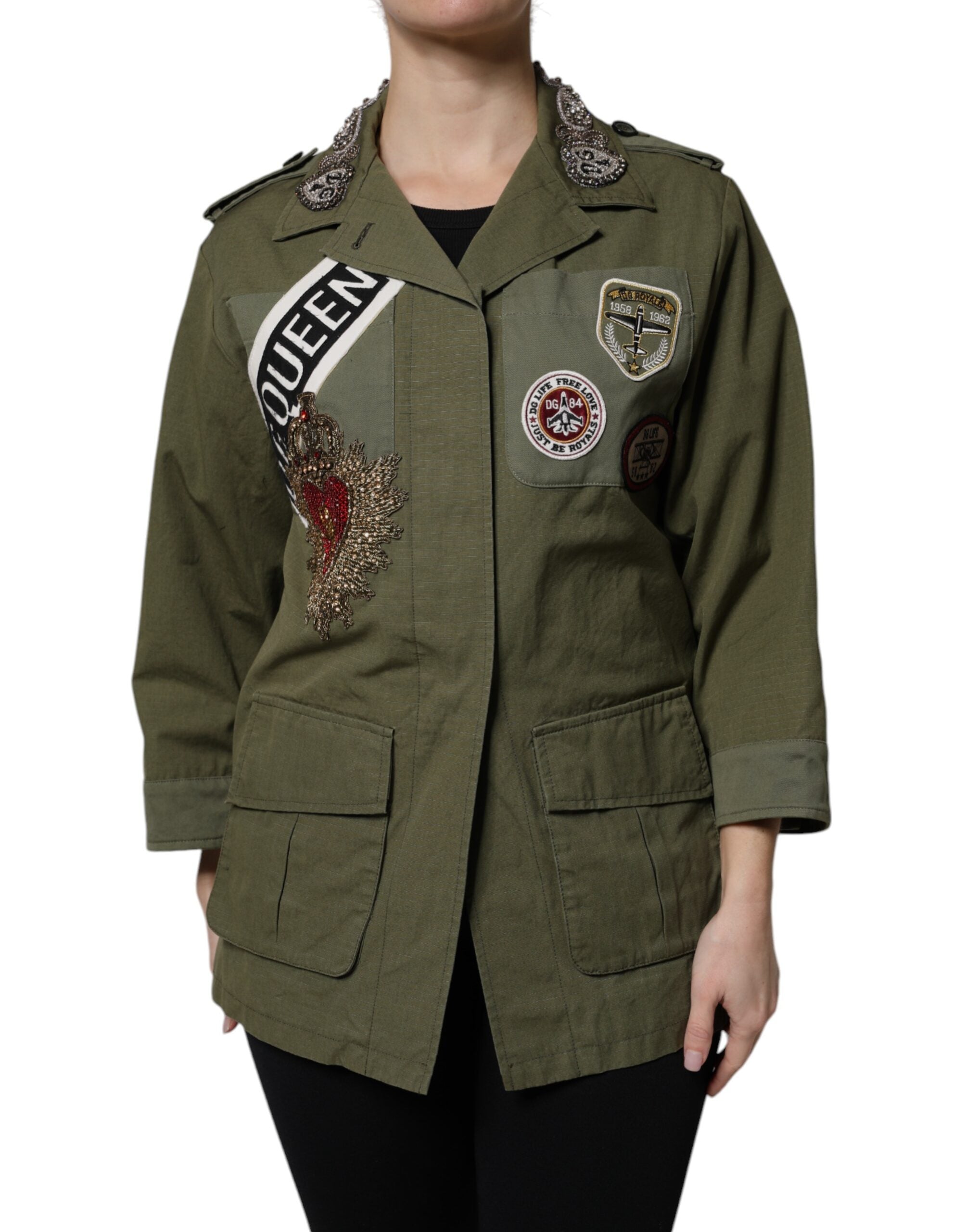 Dolce & Gabbana 100% Cotton; Lining 100% Polyester jacket in green