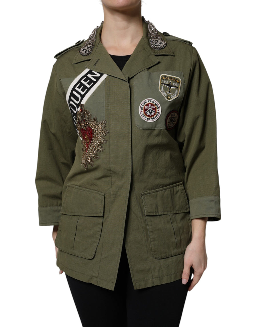 Dolce & Gabbana 100% Cotton; Lining 100% Polyester jacket in green
