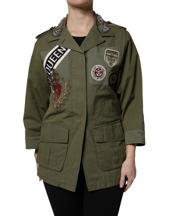 Dolce & Gabbana 100% Cotton; Lining 100% Polyester jacket in green — view 2