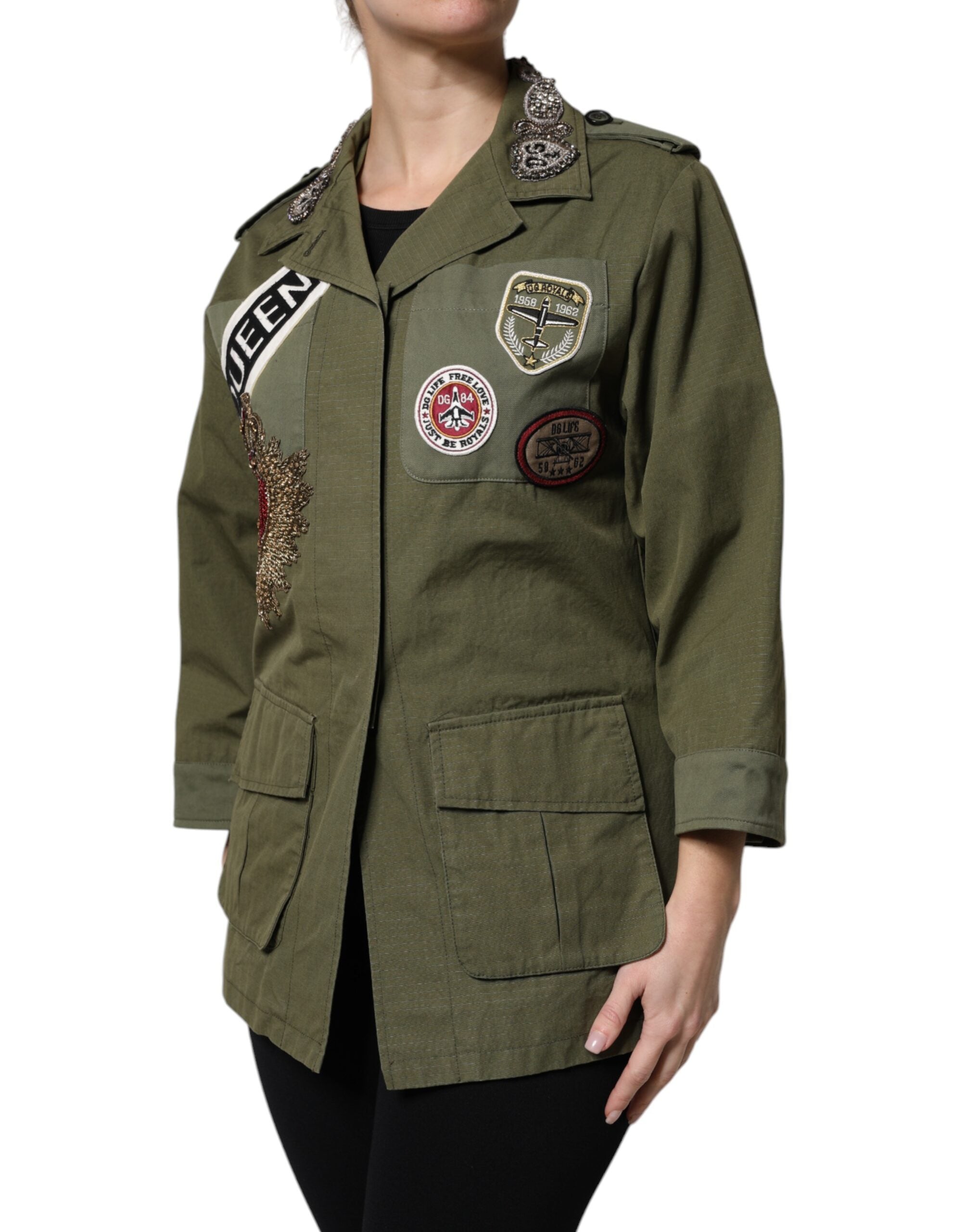 Dolce & Gabbana 100% Cotton; Lining 100% Polyester jacket in green — view 3