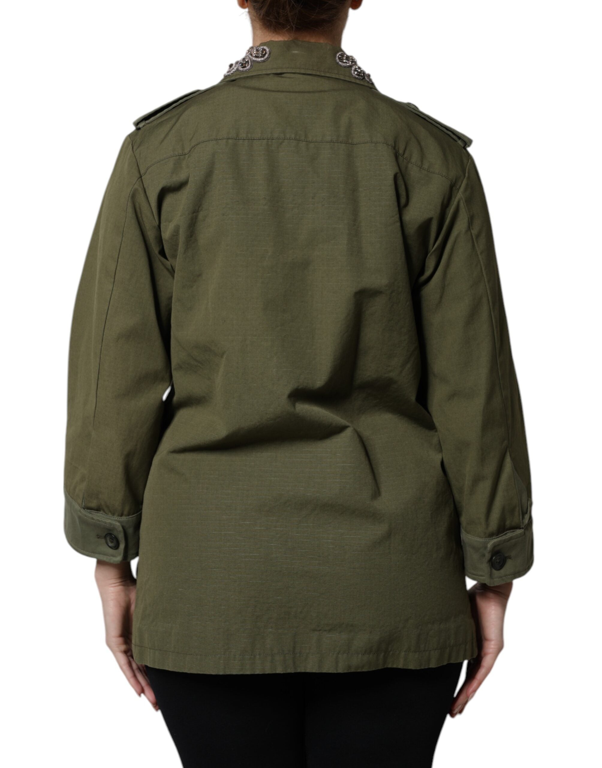 Dolce & Gabbana 100% Cotton; Lining 100% Polyester jacket in green — view 4