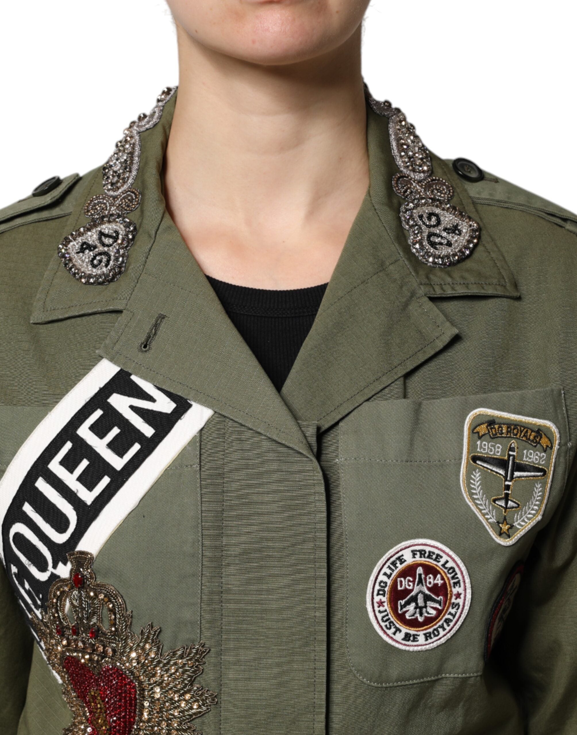 Dolce & Gabbana 100% Cotton; Lining 100% Polyester jacket in green — view 6