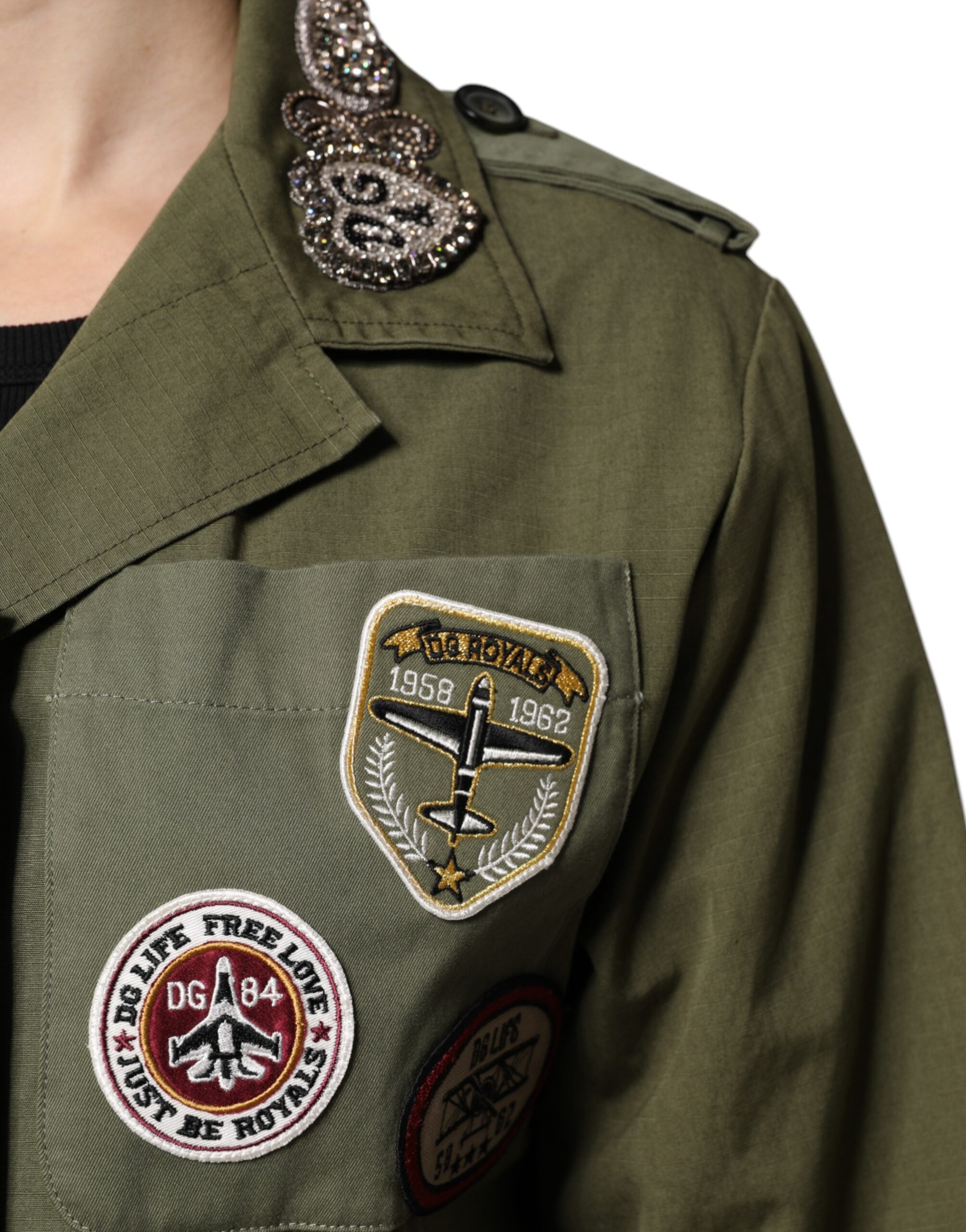 Dolce & Gabbana 100% Cotton; Lining 100% Polyester jacket in green — view 7
