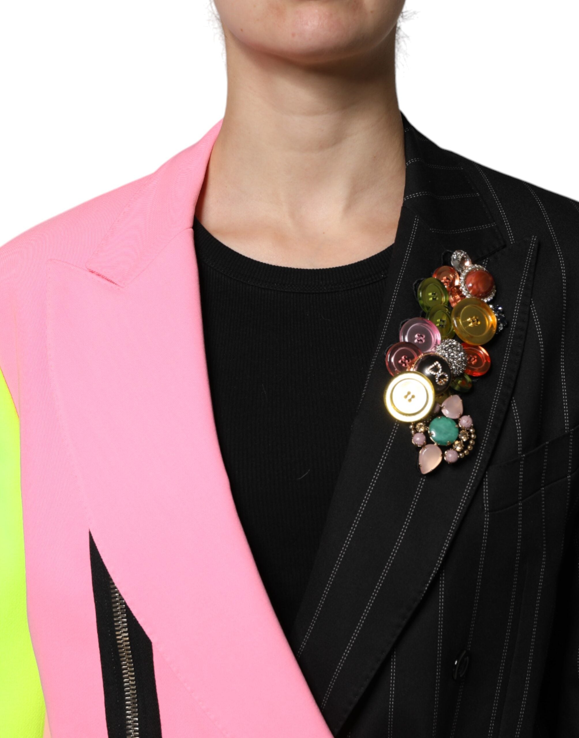 Dolce & Gabbana 46% Cotton 42% Polyester 10% Viscose 2% Elastane; Lining: 50% Silk 50% Polyester blazer in multicolor — view 3