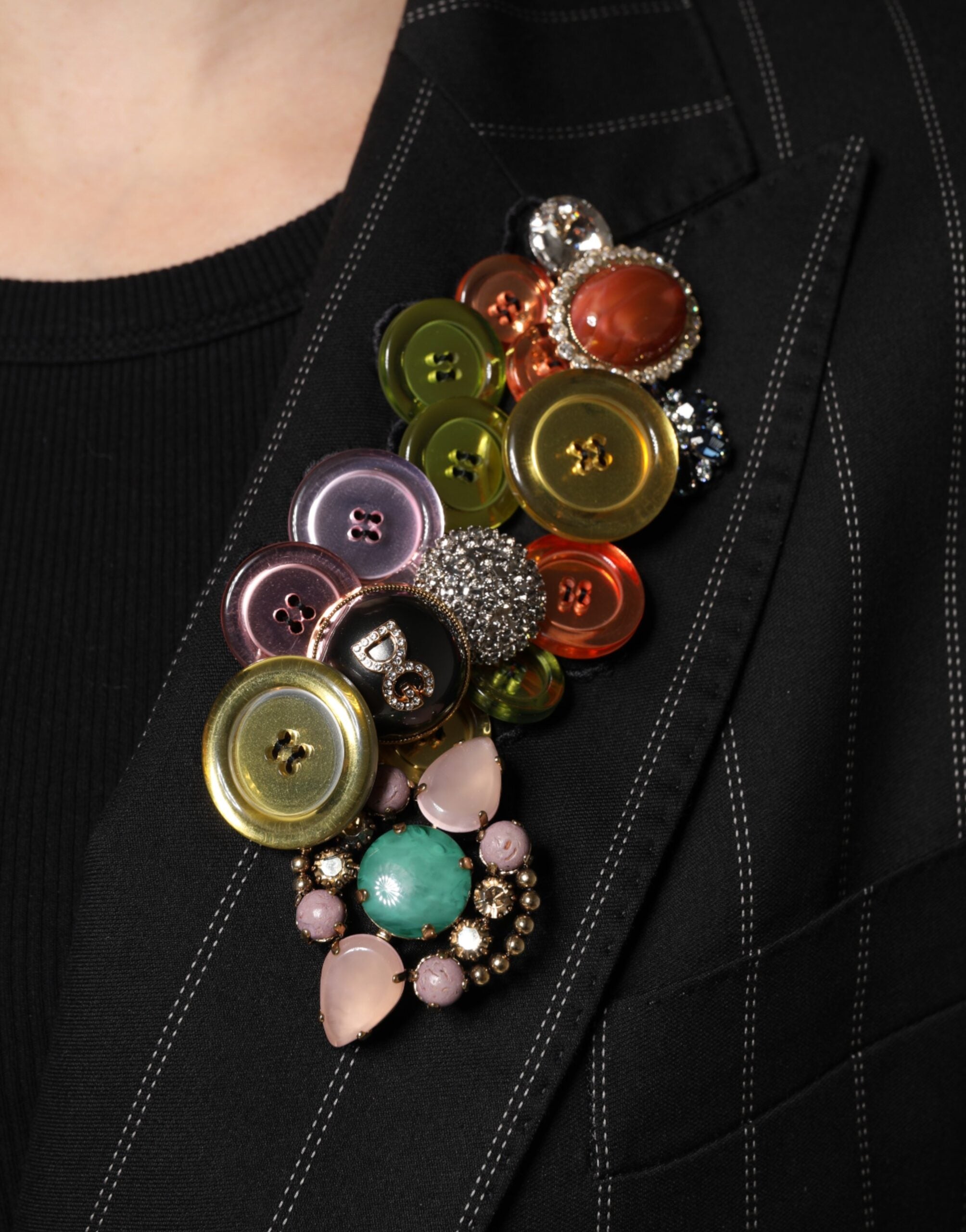 Dolce & Gabbana 46% Cotton 42% Polyester 10% Viscose 2% Elastane; Lining: 50% Silk 50% Polyester blazer in multicolor — view 4
