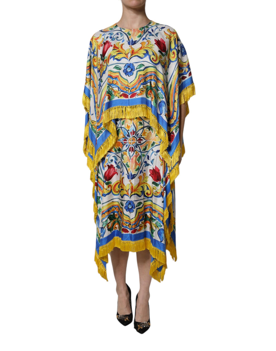 Dolce & Gabbana 92% Silk 6% Rayon 2% Elastane kaftan in multicolor