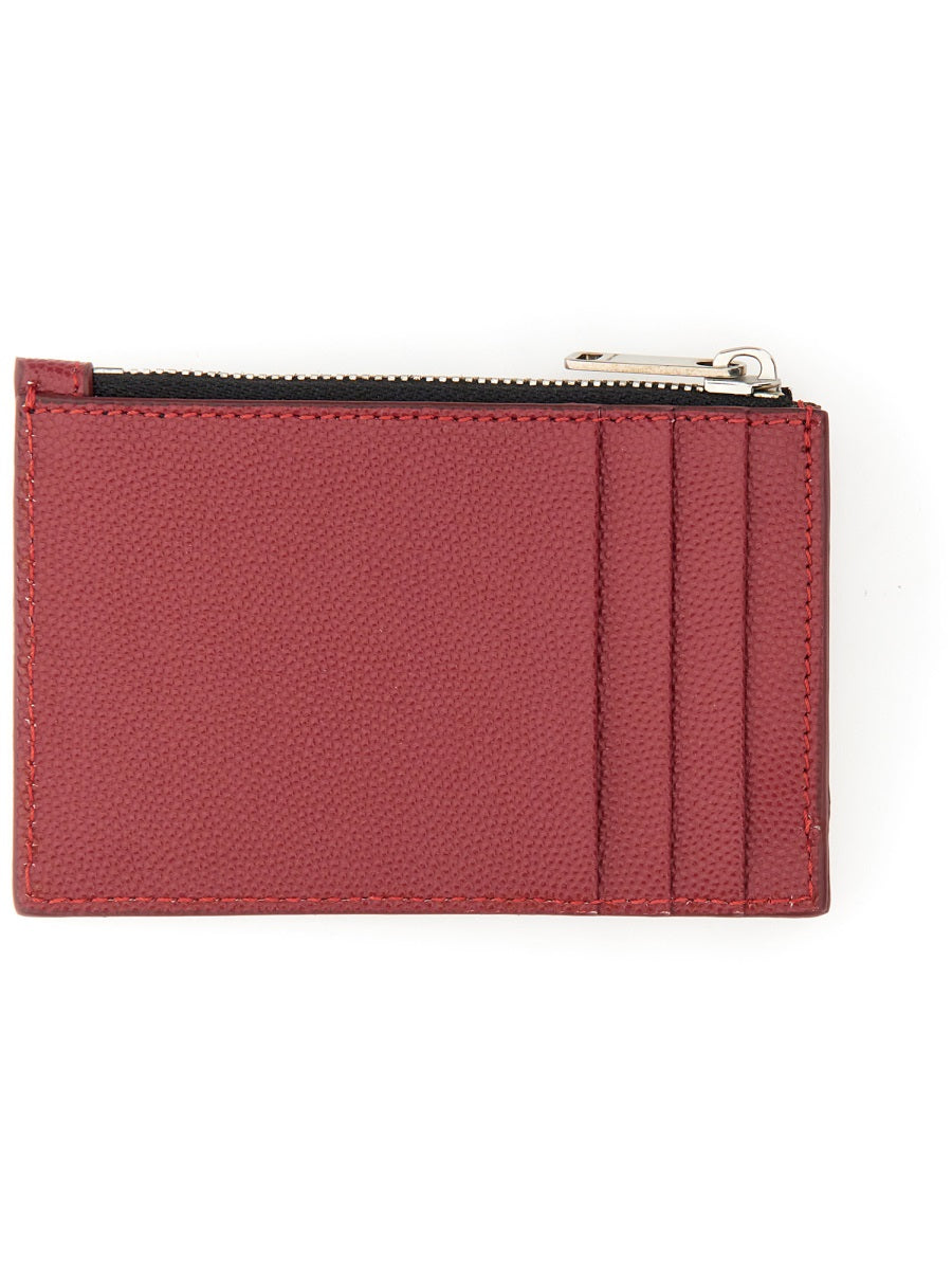 Caviar Card Holder Bordeaux Leather Wallets & Purses