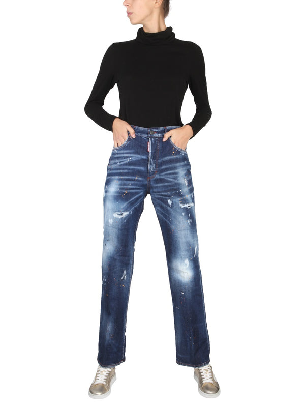 Jeans Roadie Blue Cotton Elasterell Elastane