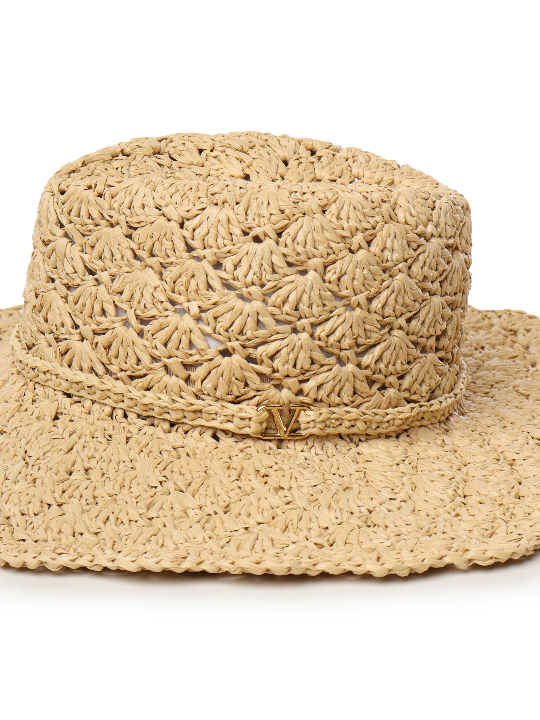 Valentino Garavani Hats Beige Raffia