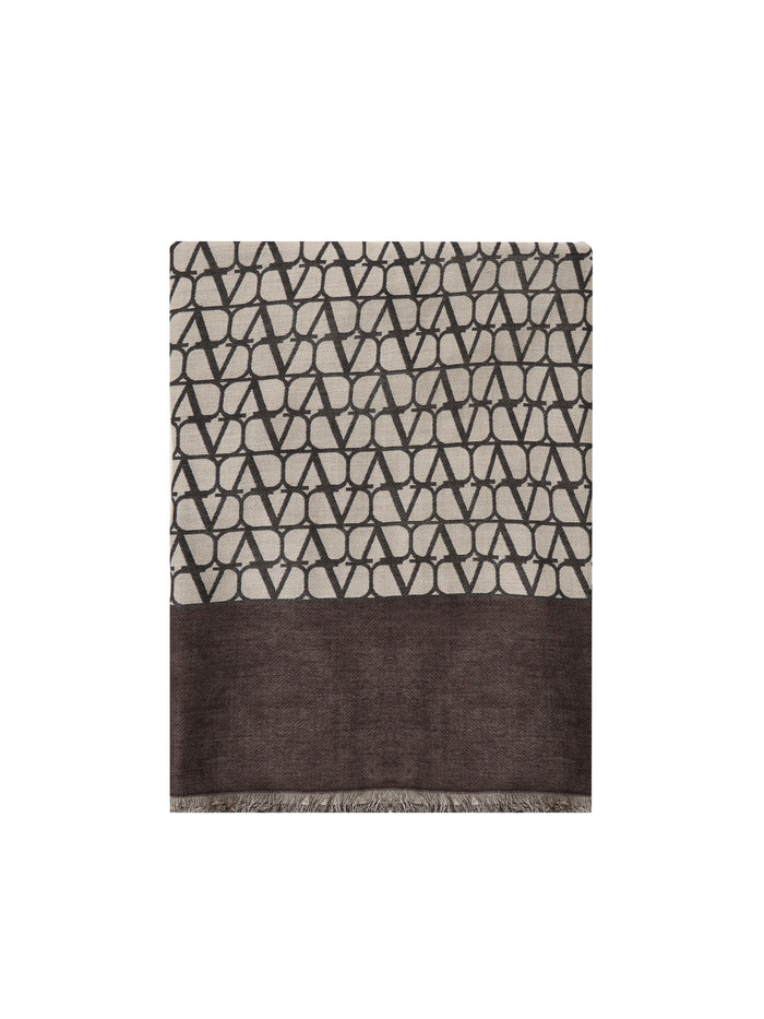Valentino Garavani Scarfs Beige, Brown Silk