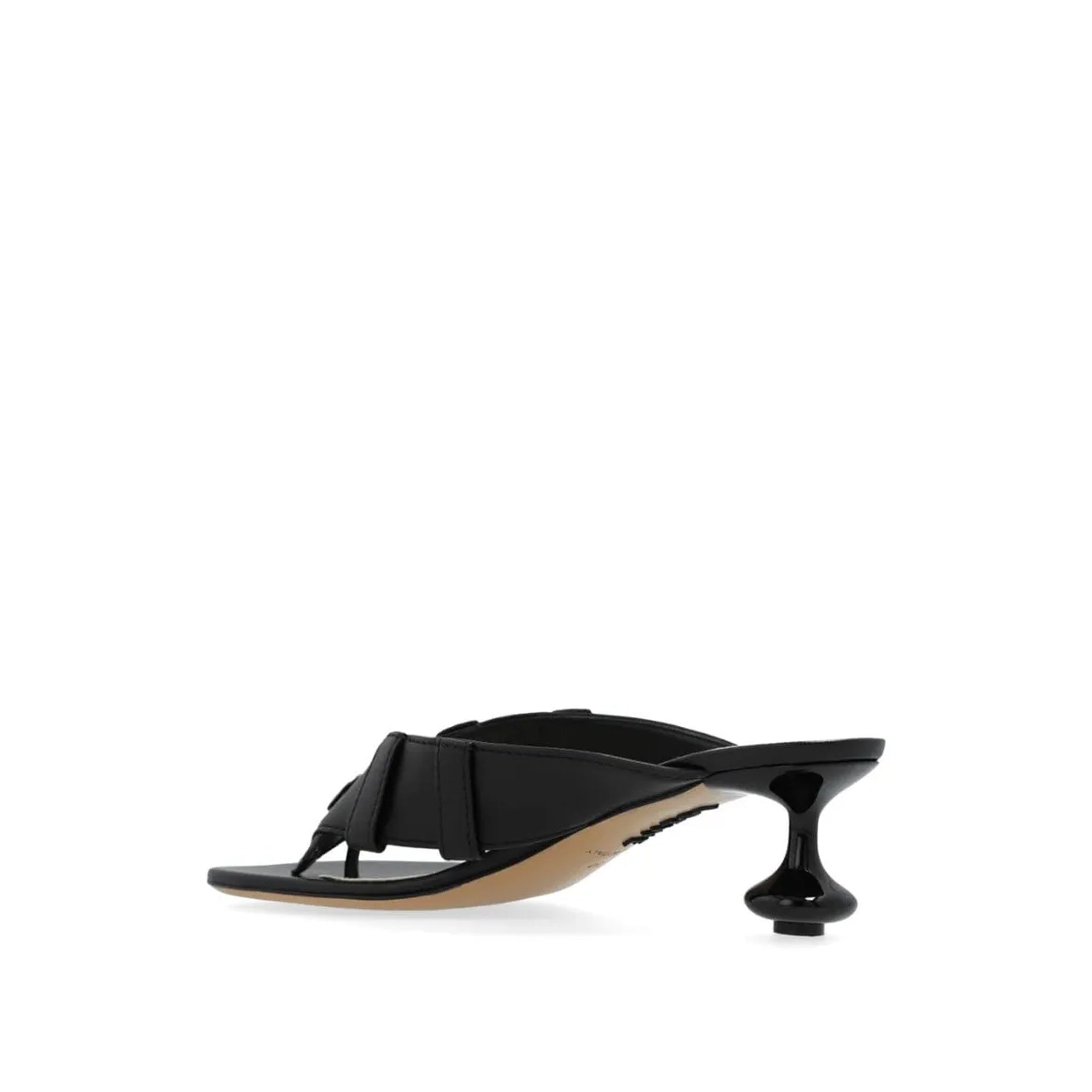 Loewe Toy Panta 45mm Leather Sandals Black Lamb