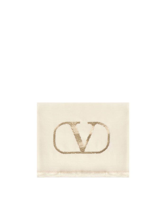 Valentino Garavani Scarfs Beige Cashmere