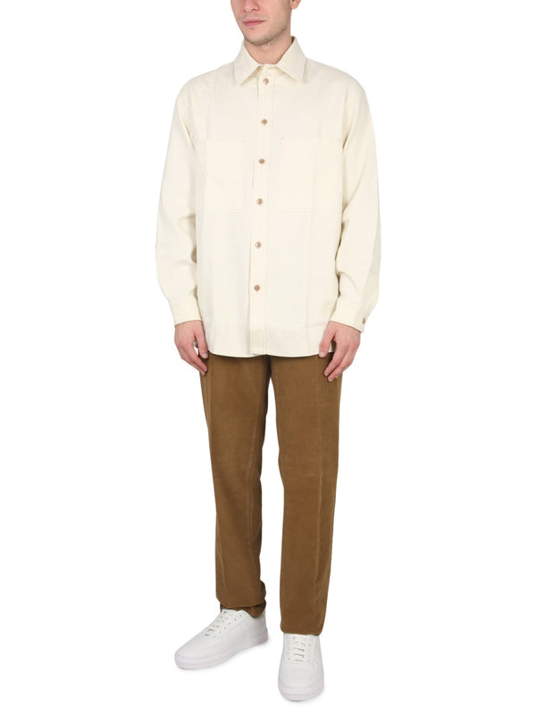 Slim Fit Pants Brown Cotton - Elastane Trousers