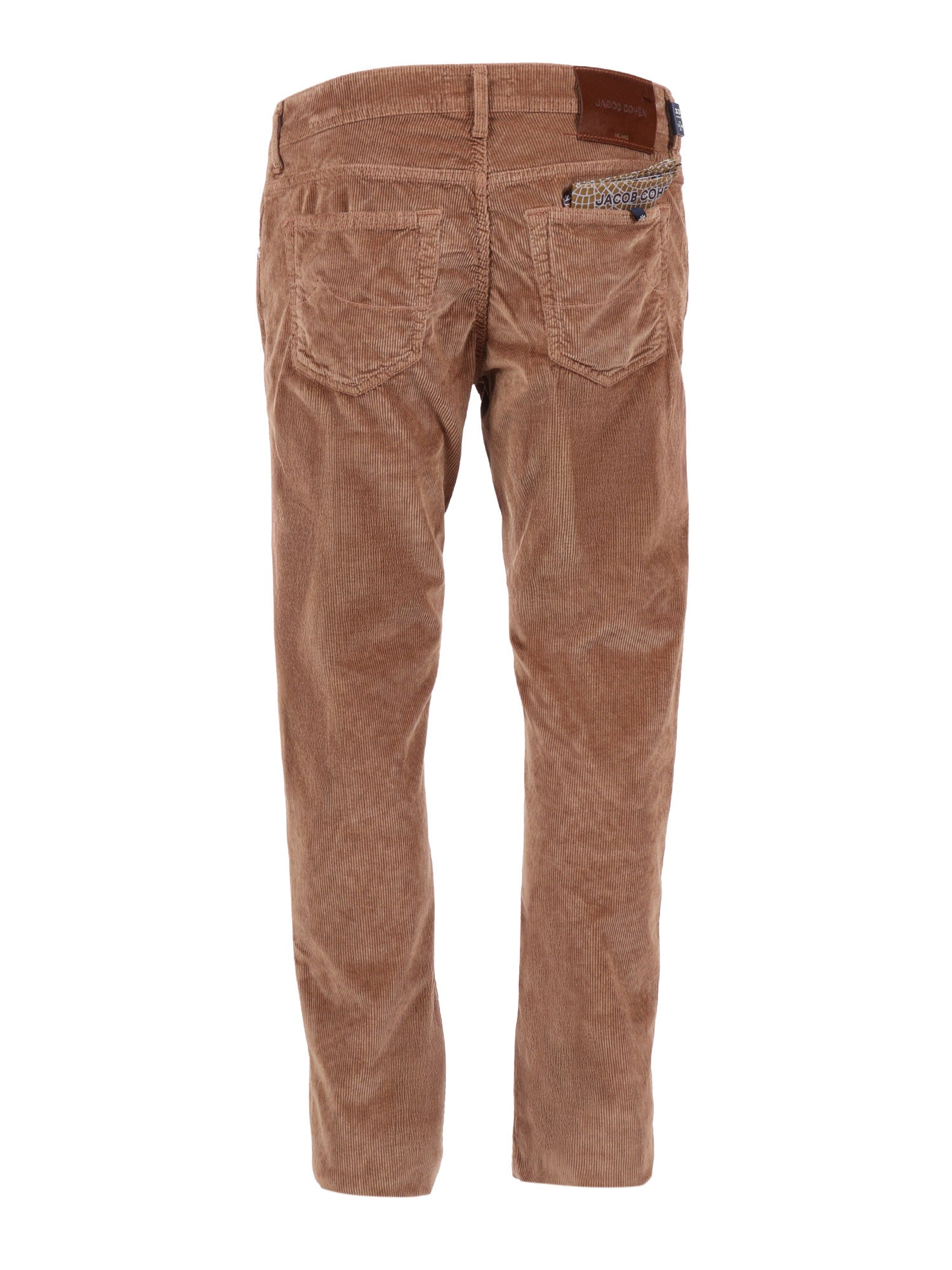 5 POCKETS SLIM FIT PANTS Brown Cotton Modal Elastane Jean