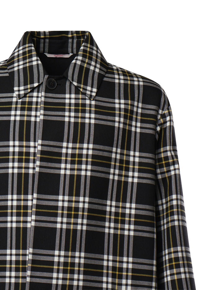 Valentino Garavani Coats Black, White, Yellow Virgin Wool