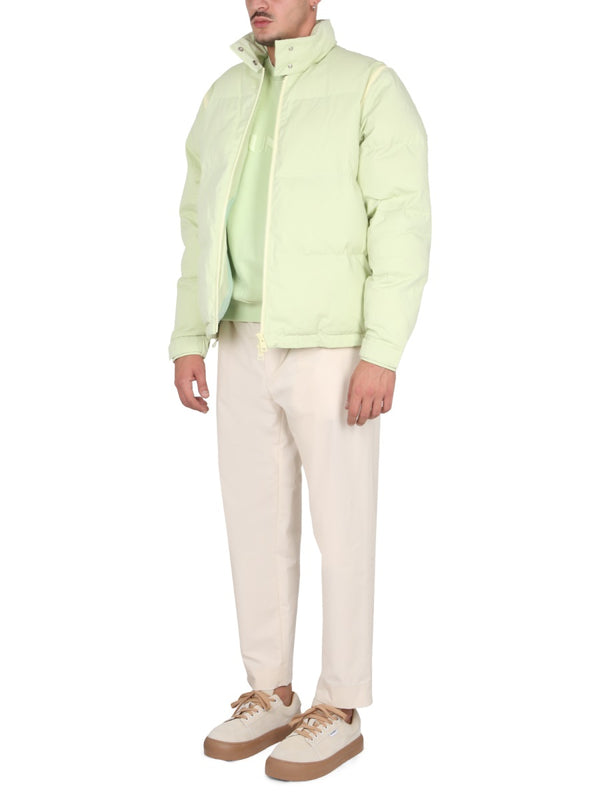 Crewneck Sweatshirt With Necklace Detail Green Cotton Sweatshirts