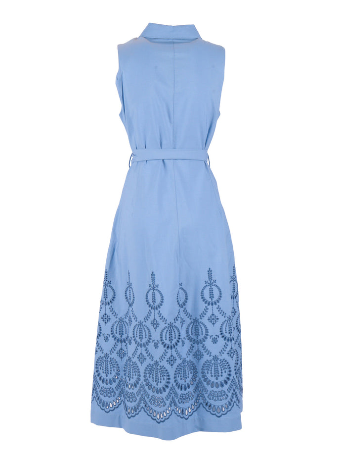 DRESS Light Blue Cotton Midi
