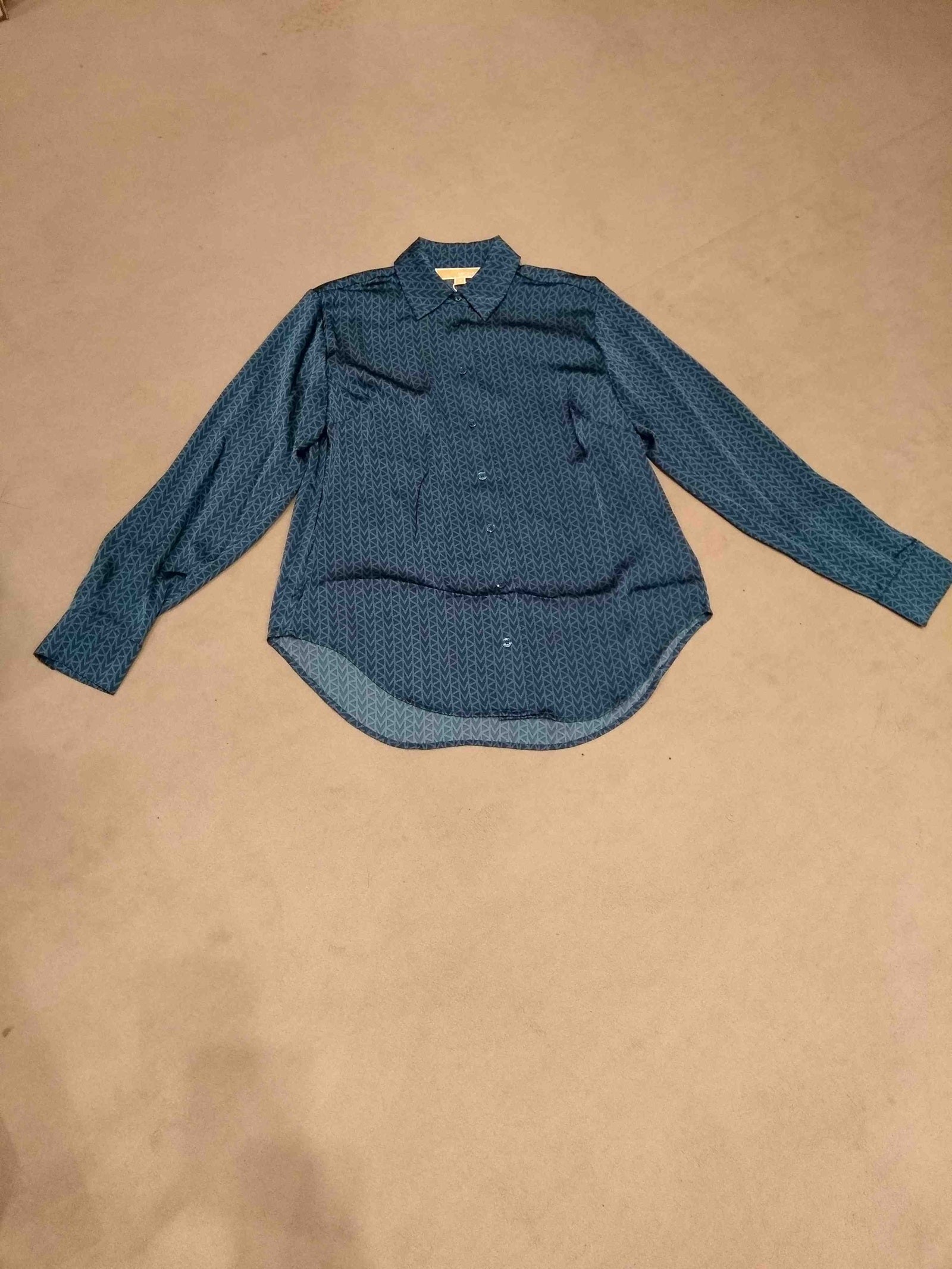 Woven Tops Blue Recycled Polyester Top