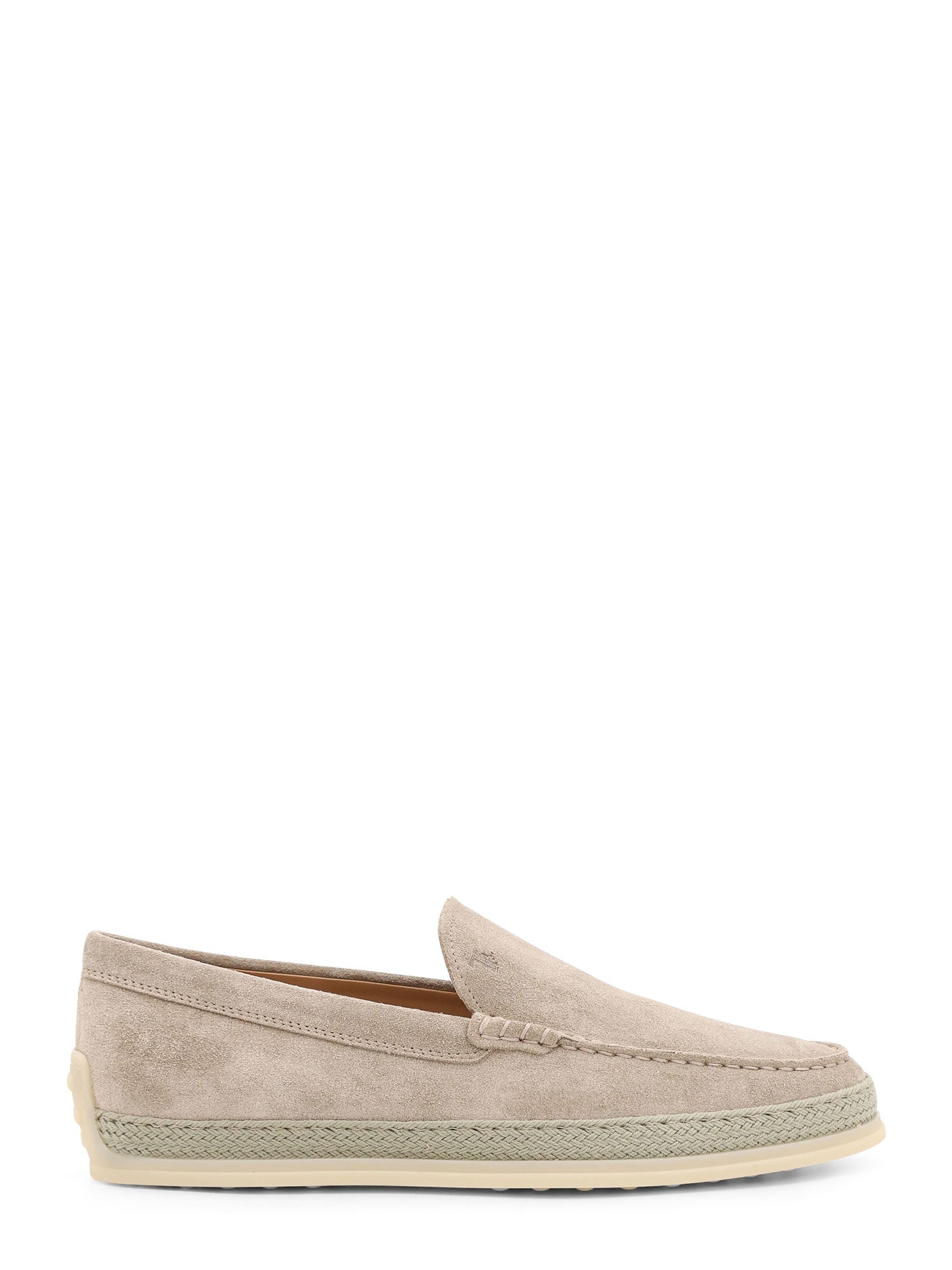 Tods Flat Shoes Beige Suede